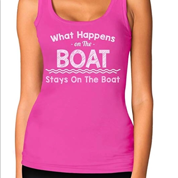 Tops - Pink Boating Tank Top
